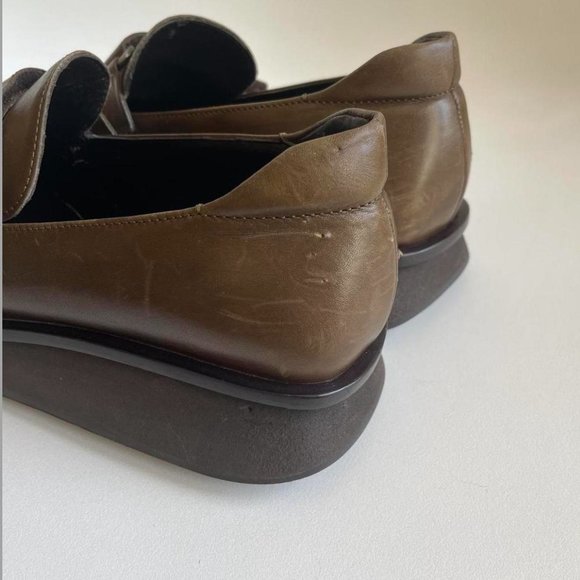 1999 PRADA olive brown loafers - Picture 3 of 7